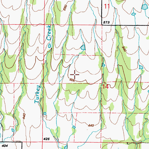 Topographic Map of Township of Mount Vernon, AR