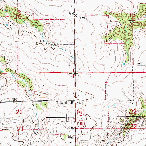 Topographic Map of Township of Preble, MN
