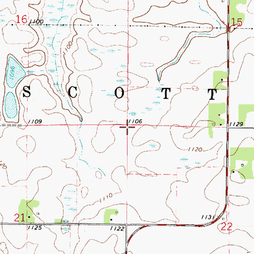 Topographic Map of Township of Prescott, MN