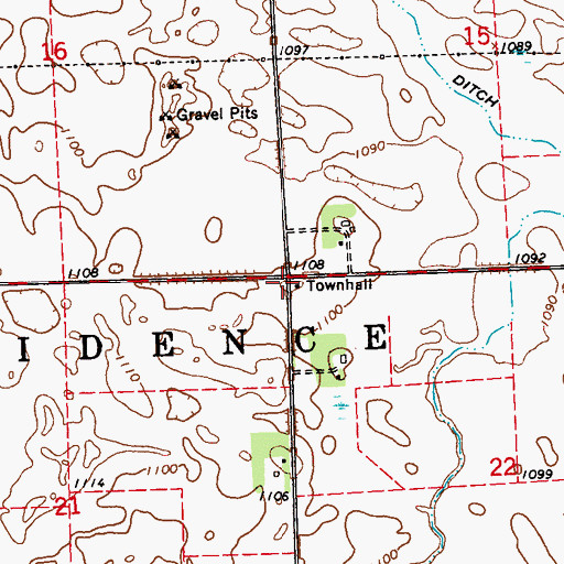 Topographic Map of Township of Providence, MN