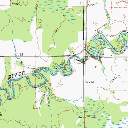 Topographic Map of Unorganized Territory of Rainy Lake, MN