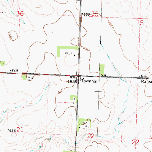 Topographic Map of Township of Ransom, MN