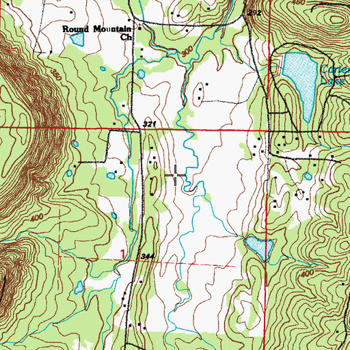 Topographic Map of Township of Pine Mountain, AR