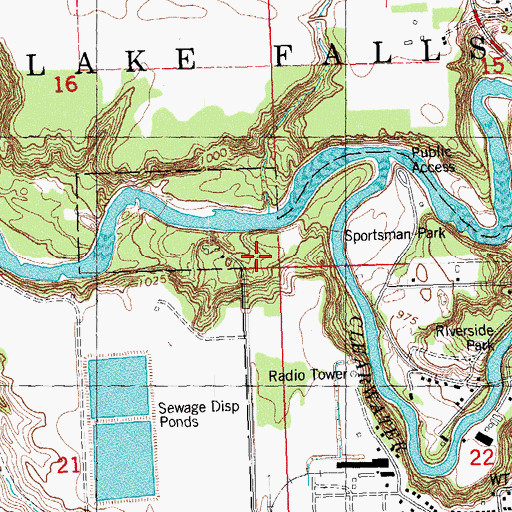 Topographic Map of Township of Red Lake Falls, MN