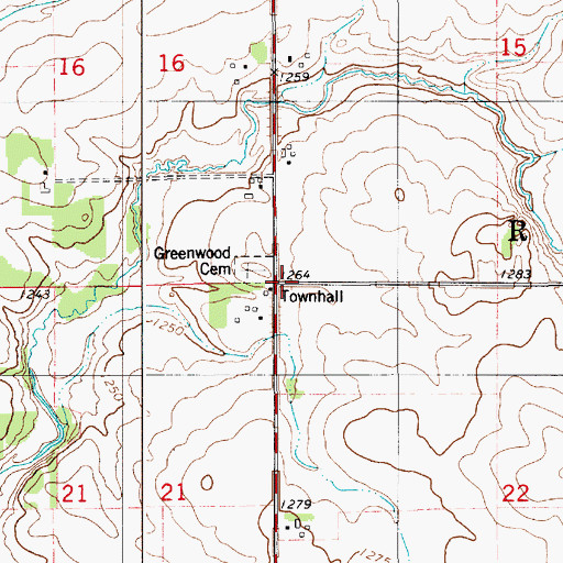Topographic Map of Township of Red Rock, MN