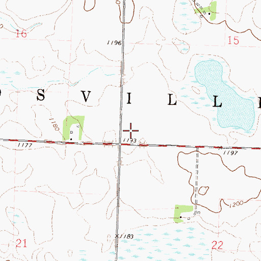 Topographic Map of Township of Rendsville, MN