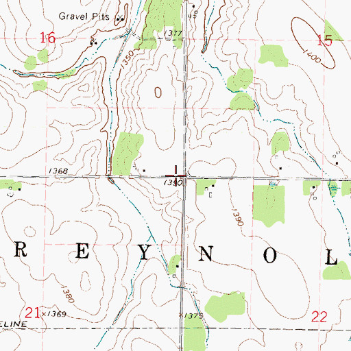 Topographic Map of Township of Reynolds, MN