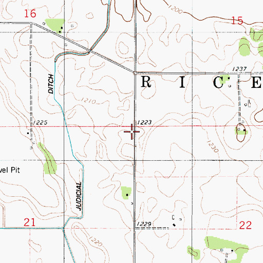 Topographic Map of Township of Riceland, MN