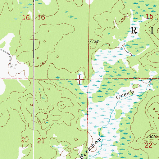 Topographic Map of Township of Rice River, MN