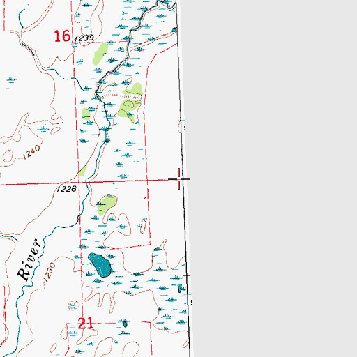 Topographic Map of Township of Riceville, MN