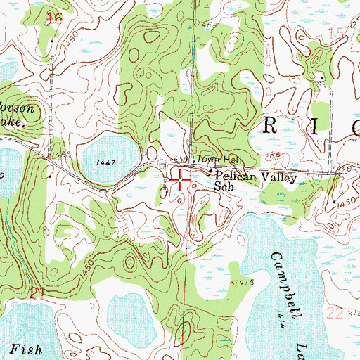 Topographic Map of Township of Richwood, MN