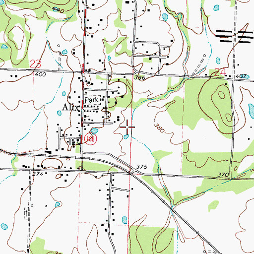 Topographic Map of Township of Alix, AR