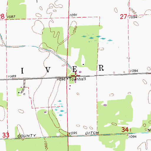 Topographic Map of Township of River, MN