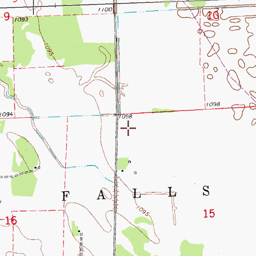 Topographic Map of Township of River Falls, MN