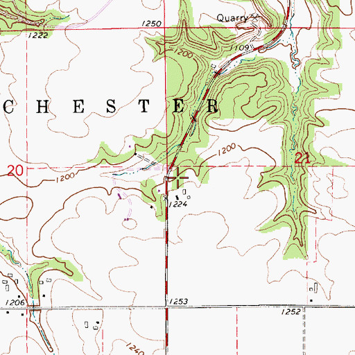 Topographic Map of Township of Rochester, MN