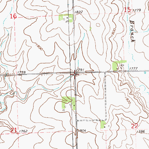 Topographic Map of Township of Rock, MN