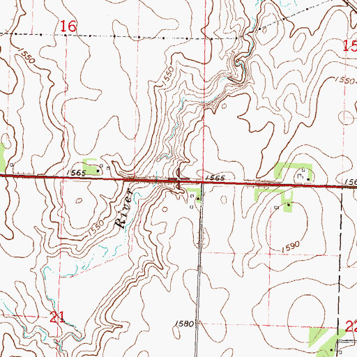 Topographic Map of Township of Rock Lake, MN