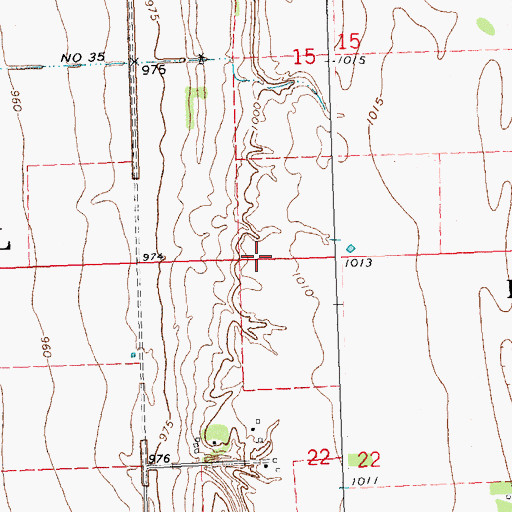 Topographic Map of Township of Rockwell, MN