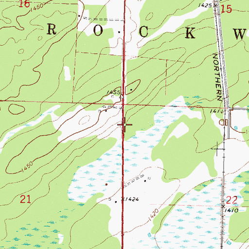 Topographic Map of Township of Rockwood, MN
