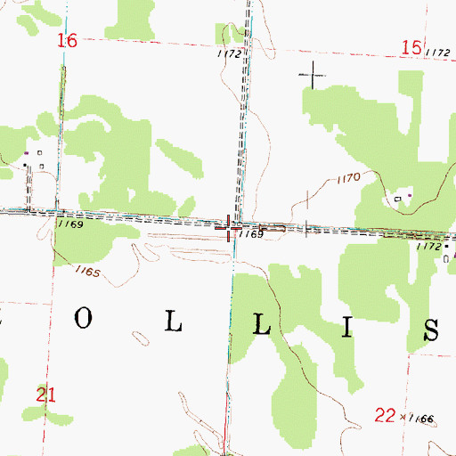 Topographic Map of Township of Rollis, MN