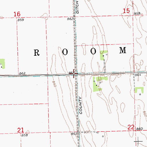 Topographic Map of Township of Roome, MN