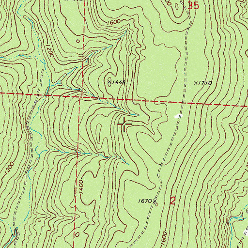 Topographic Map of Township of Cobb, AR