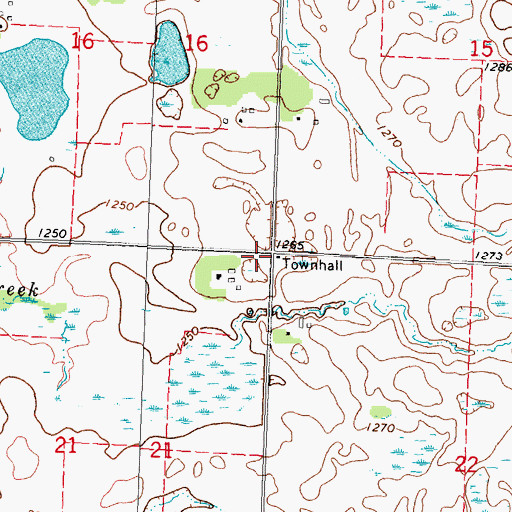 Topographic Map of Township of Rosedale, MN