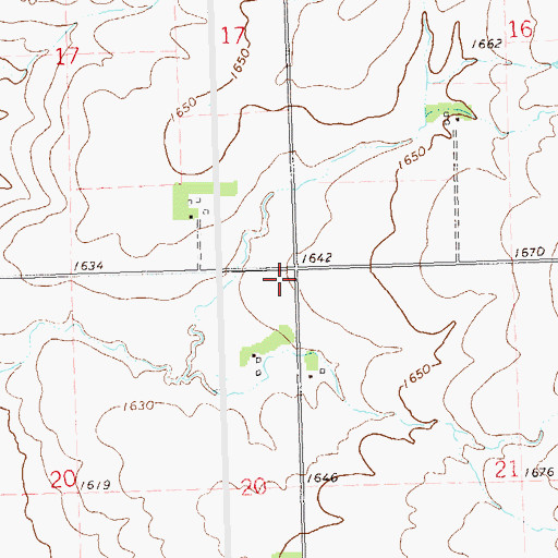 Topographic Map of Township of Rose Dell, MN