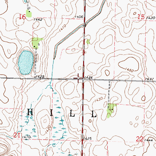 Topographic Map of Township of Rose Hill, MN