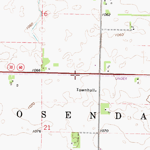 Topographic Map of Township of Rosendale, MN