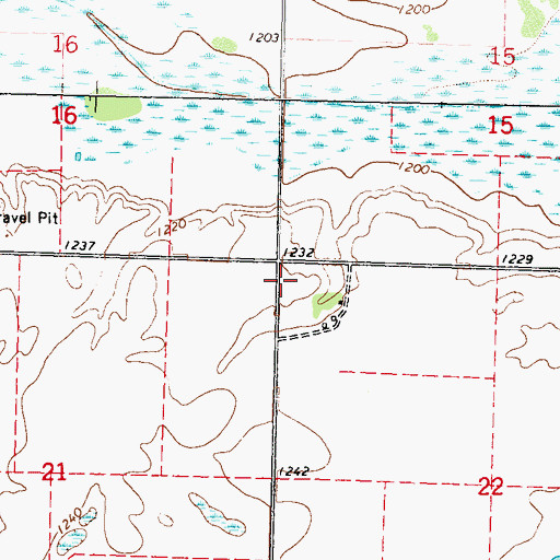 Topographic Map of Township of Roseville, MN