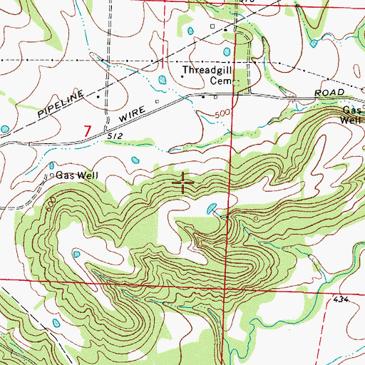Topographic Map of Township of Cravens, AR