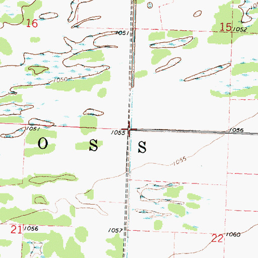 Topographic Map of Township of Ross, MN