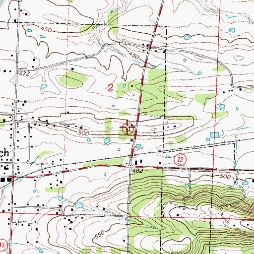 Topographic Map of Township of Donald, AR