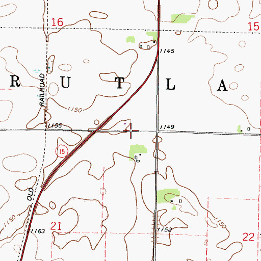 Topographic Map of Township of Rutland, MN