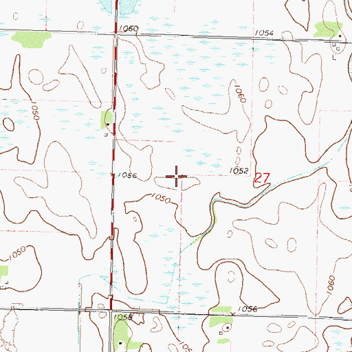 Topographic Map of Township of Sacred Heart, MN