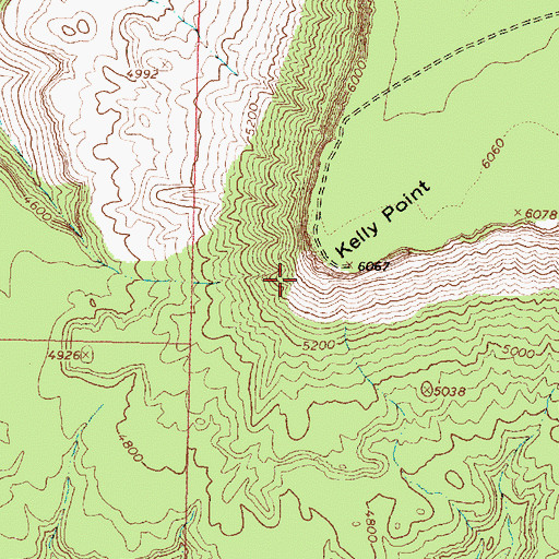 Topographic Map of Kelly Point, AZ
