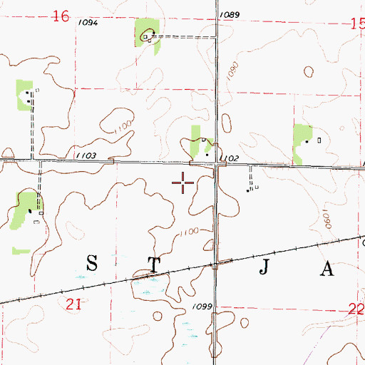 Topographic Map of Township of Saint James, MN