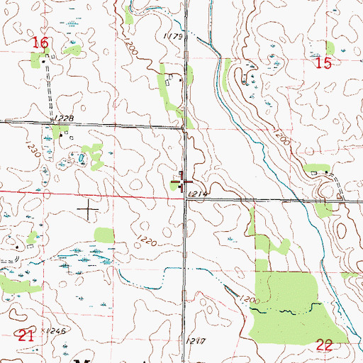Topographic Map of Township of Saint Martin, MN