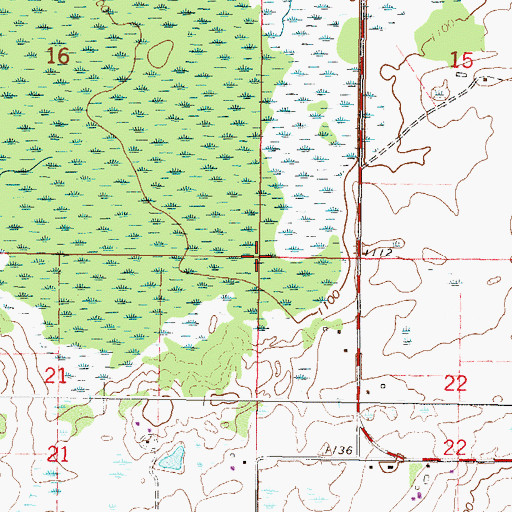 Topographic Map of Township of Saint Wendel, MN