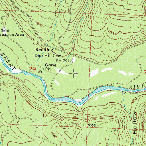 Topographic Map of Township of McIlroy, AR