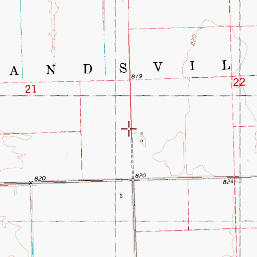 Topographic Map of Township of Sandsville, MN