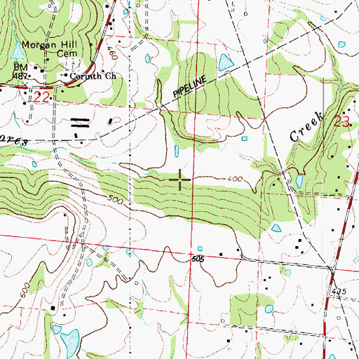 Topographic Map of Township of Middle, AR