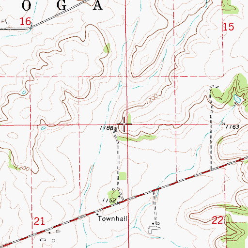Topographic Map of Township of Saratoga, MN