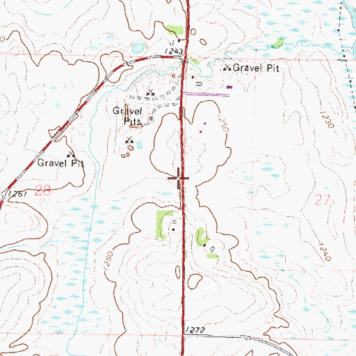 Topographic Map of Township of Sauk Centre, MN