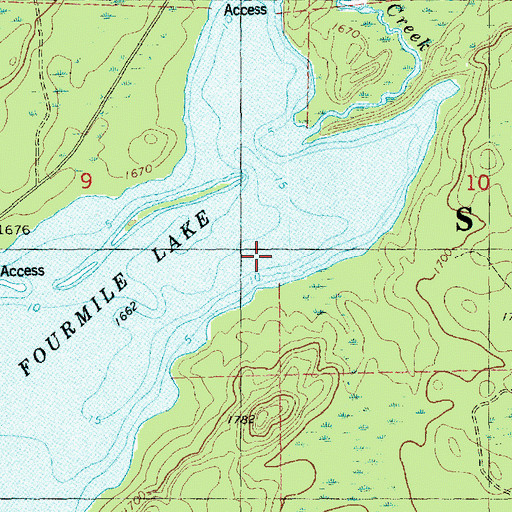 Topographic Map of Township of Schroeder, MN