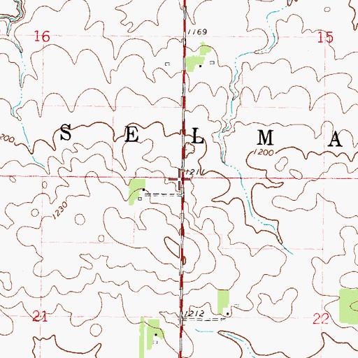 Topographic Map of Township of Selma, MN