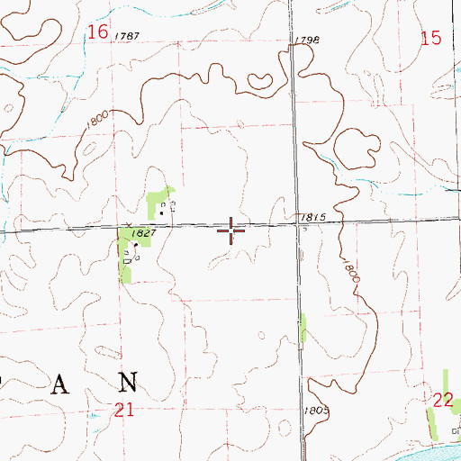 Topographic Map of Township of Shaokatan, MN