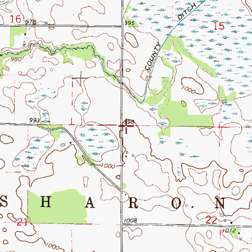 Topographic Map of Township of Sharon, MN