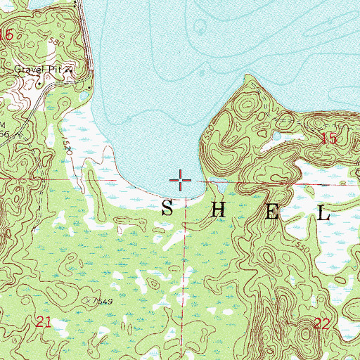 Topographic Map of Township of Shell Lake, MN